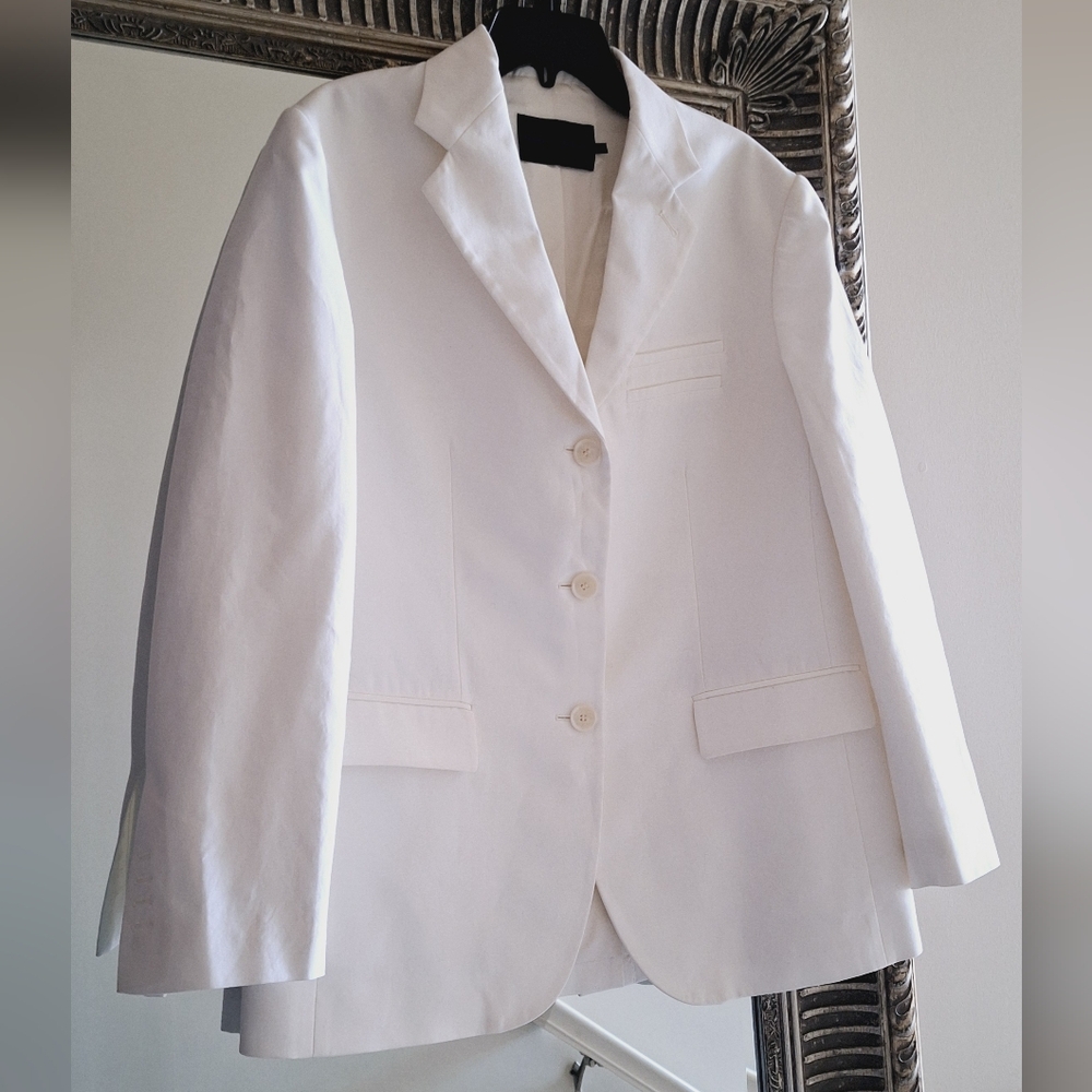 PROENZA SCHOULER Runway Sandis White Blazer Jacket Cotton Viscose US 10 Org$2290 - Picture 6 of 16